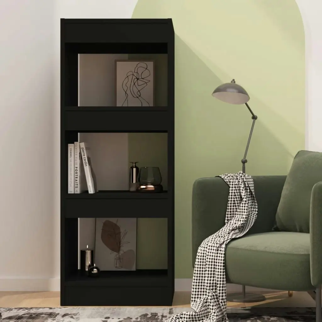 Book Cabinet/Room Divider Black 40x30x103 cm Engineered Wood 811611