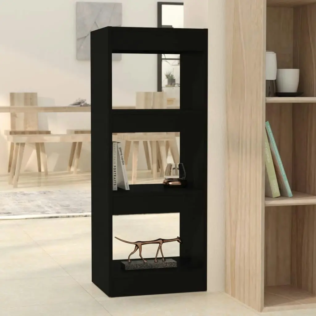 Book Cabinet/Room Divider Black 40x30x103 cm Engineered Wood 811611