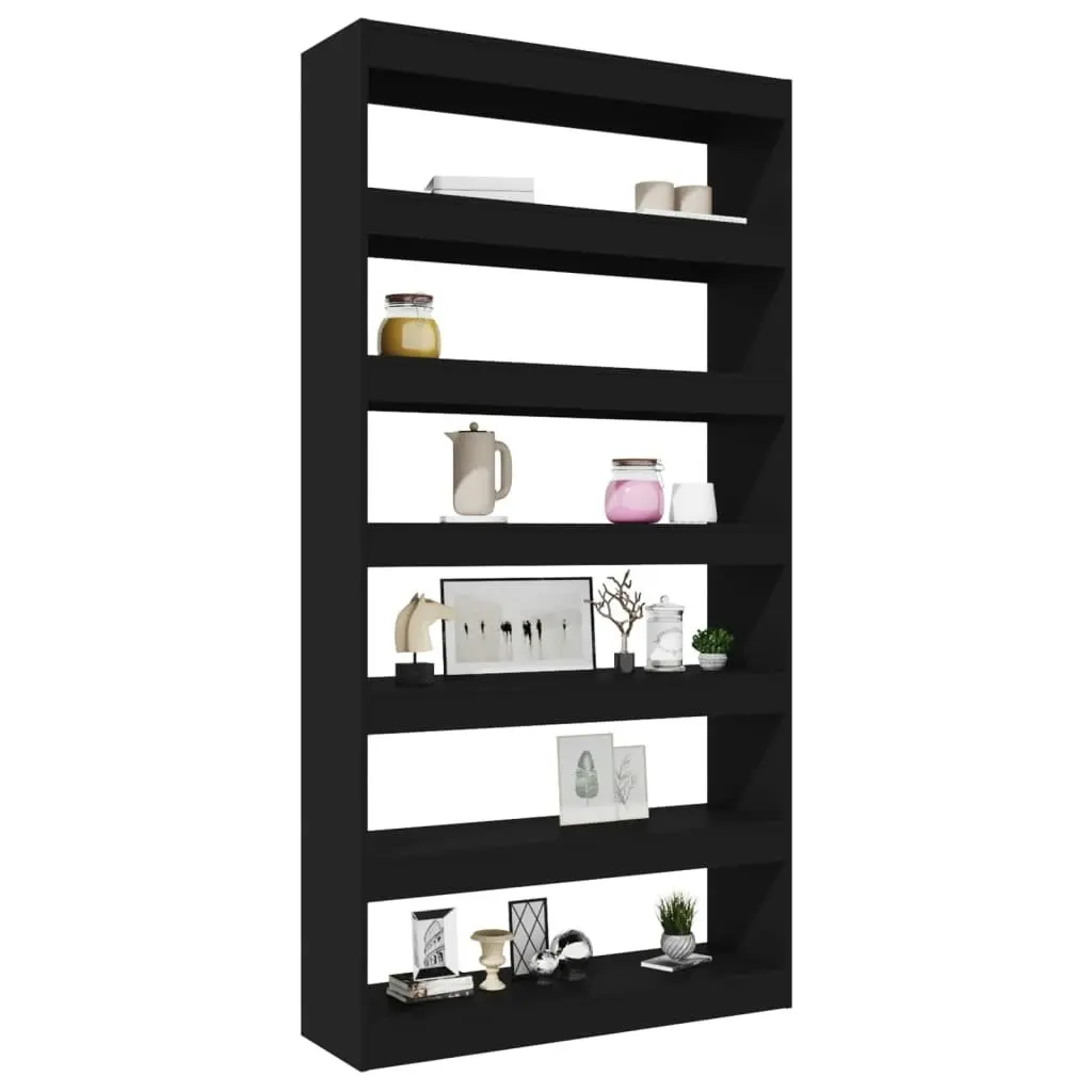 Book Cabinet/Room Divider Black 100x30x198 cm Engineered wood 811773