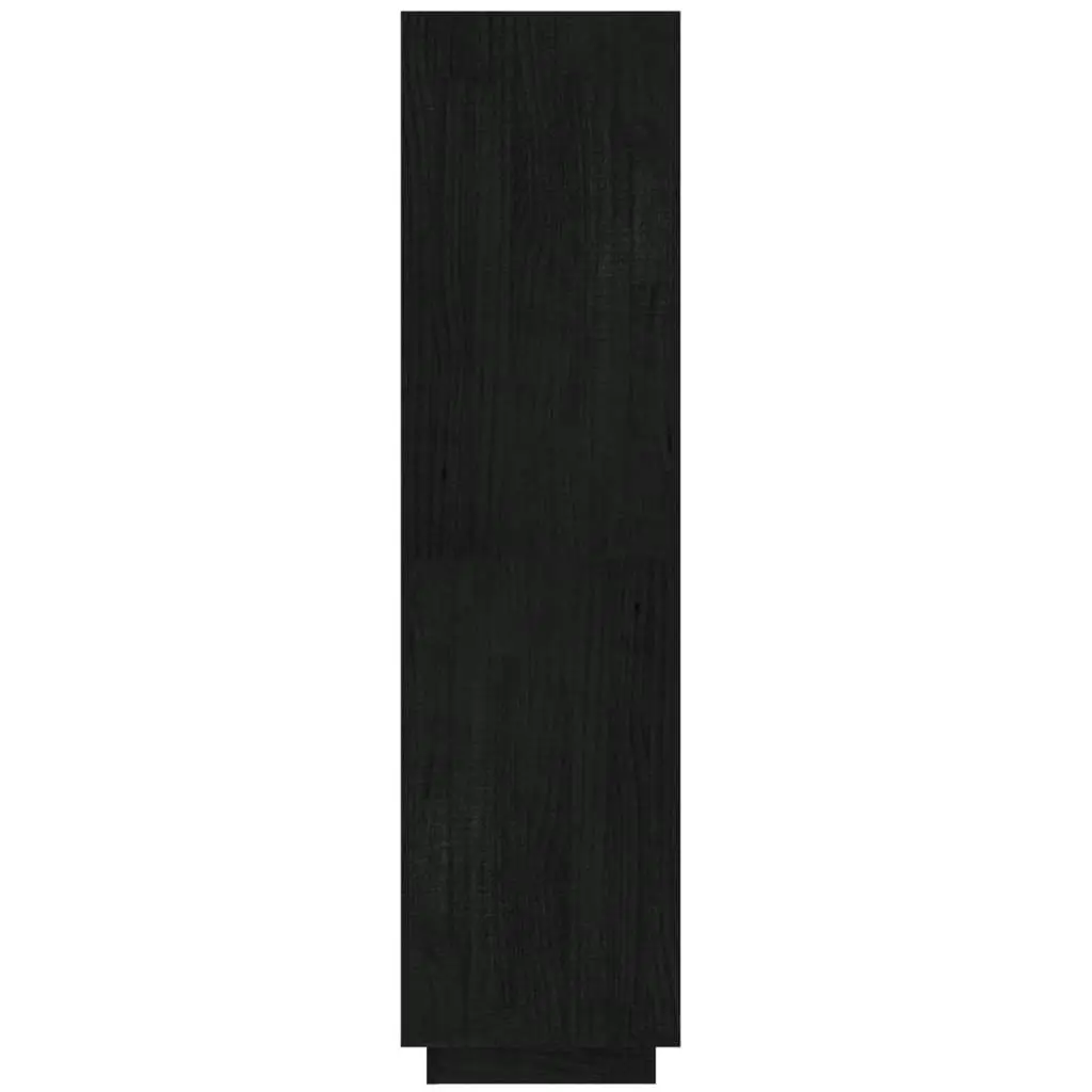 Book Cabinet/Room Divider Black 40x35x135 cm Solid Pinewood 810853