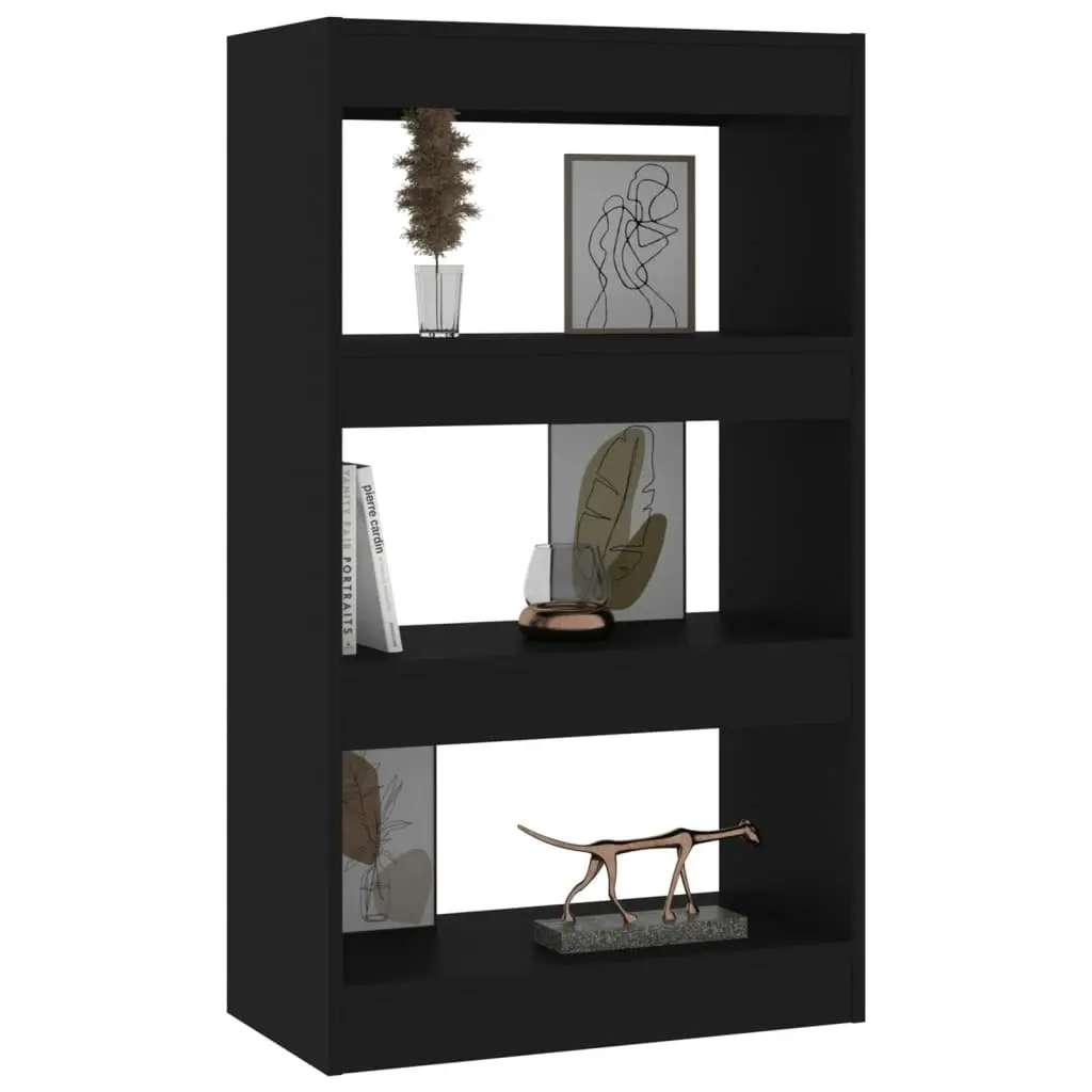 Book Cabinet/Room Divider Black 60x30x103 cm Engineered Wood 811656