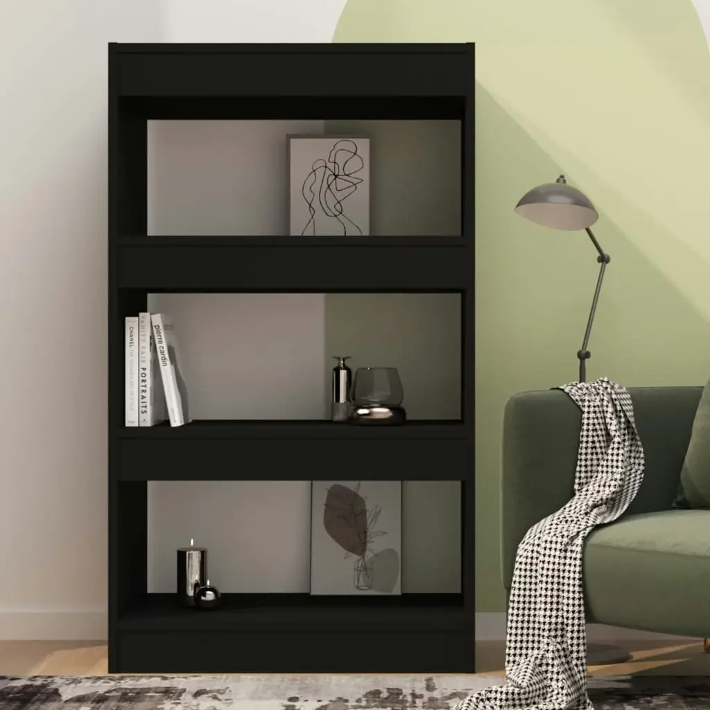 Book Cabinet/Room Divider Black 60x30x103 cm Engineered Wood 811656