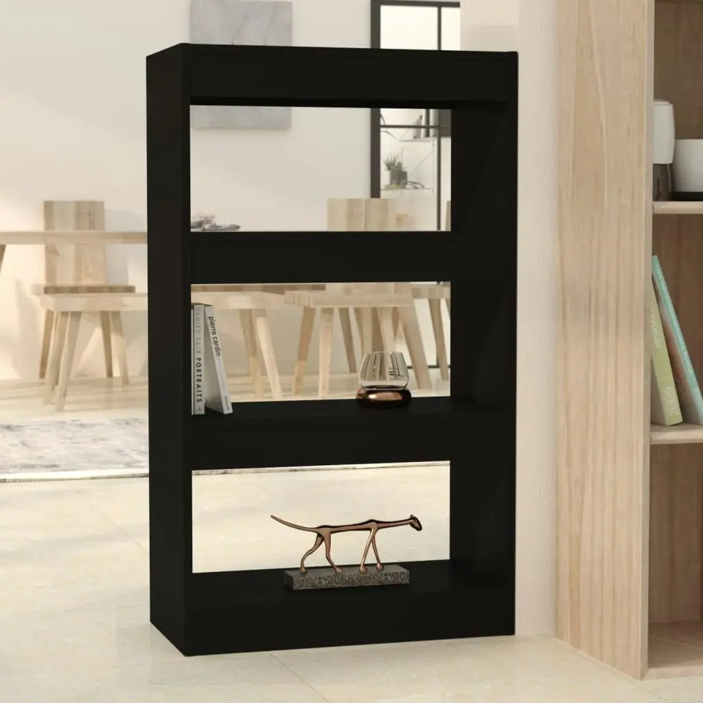 Book Cabinet/Room Divider Black 60x30x103 cm Engineered Wood 811656