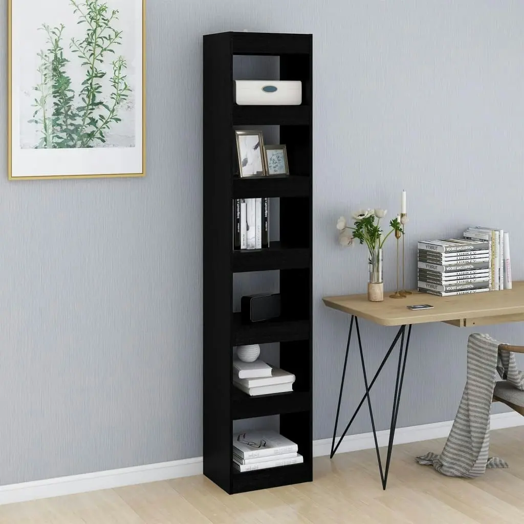 Book Cabinet/Room Divider Black 40x30x198 cm 811638