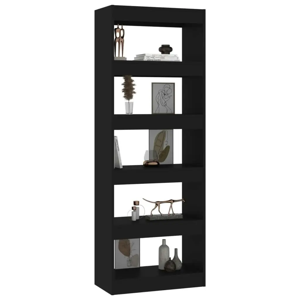 Book Cabinet/Room Divider Black 60x30x166 cm Engineered Wood 811674