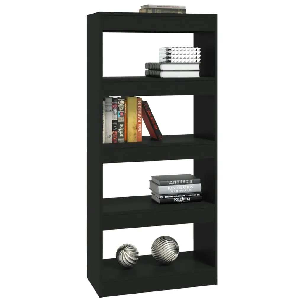 Book Cabinet/Room Divider Black 60x30x135 cm Engineered Wood 811665