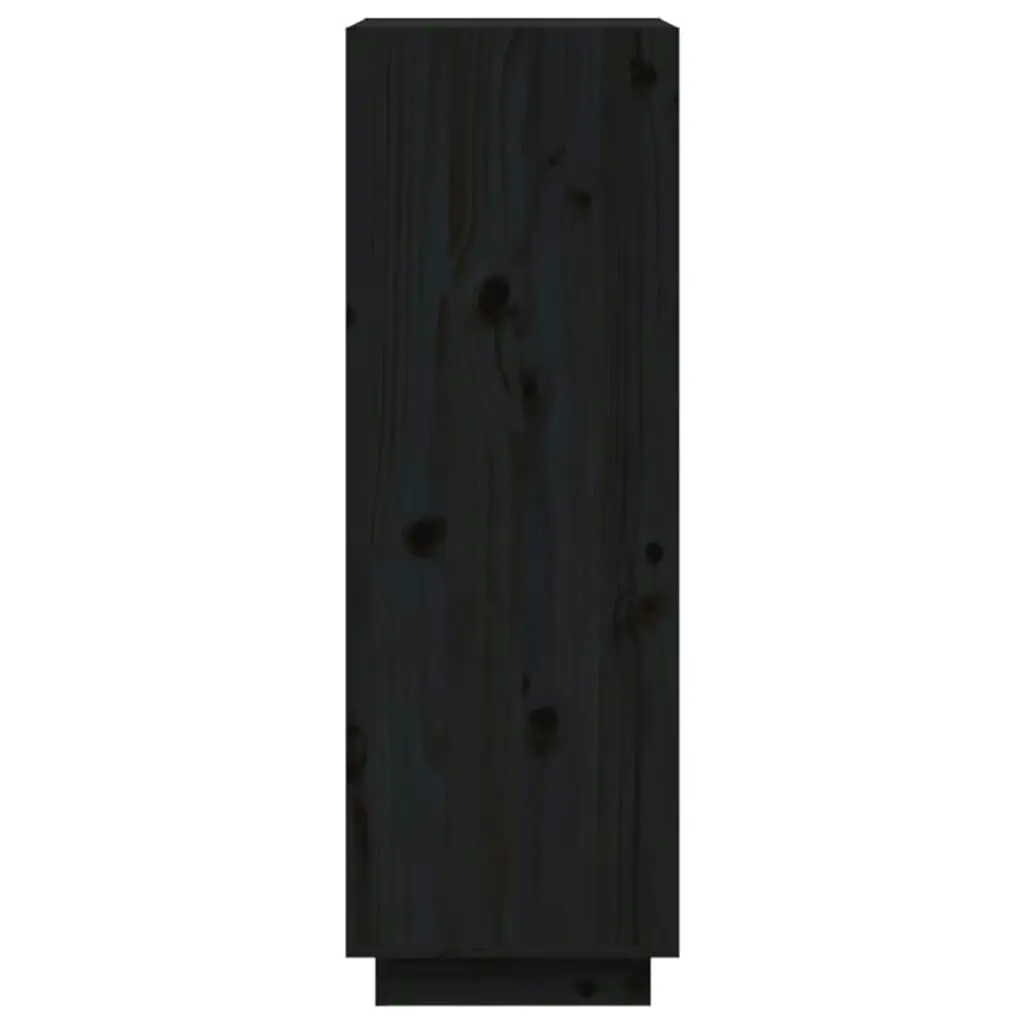 Book Cabinet/Room Divider Black 60x35x103 cm Solid Wood Pine 810868