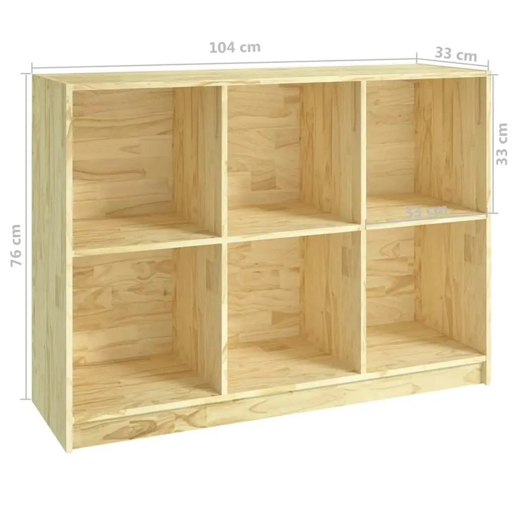 Book Cabinet 104x33x76 cm Solid Pinewood 809966