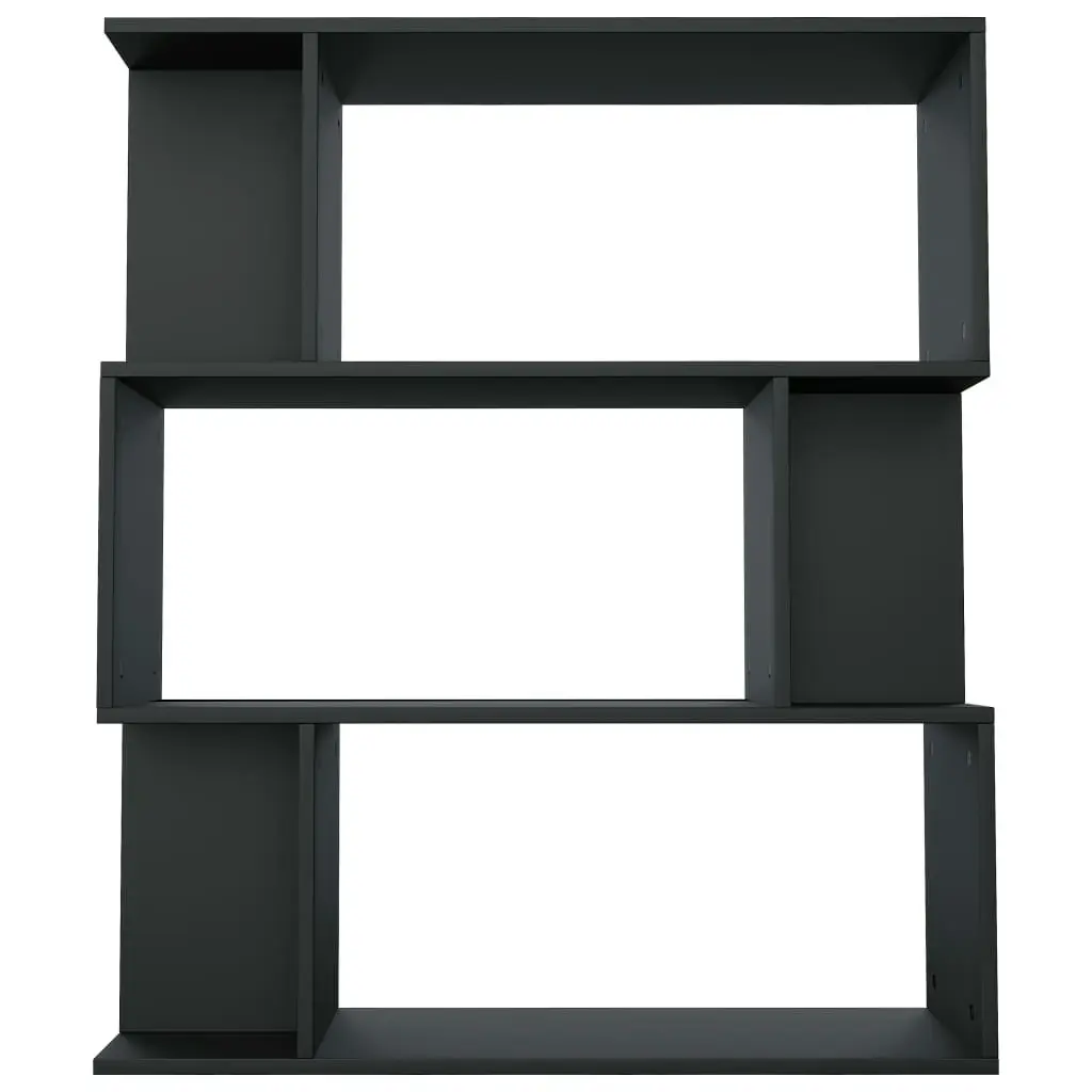 Book Cabinet/Room Divider Black 80x24x96 cm Engineered Wood 800082