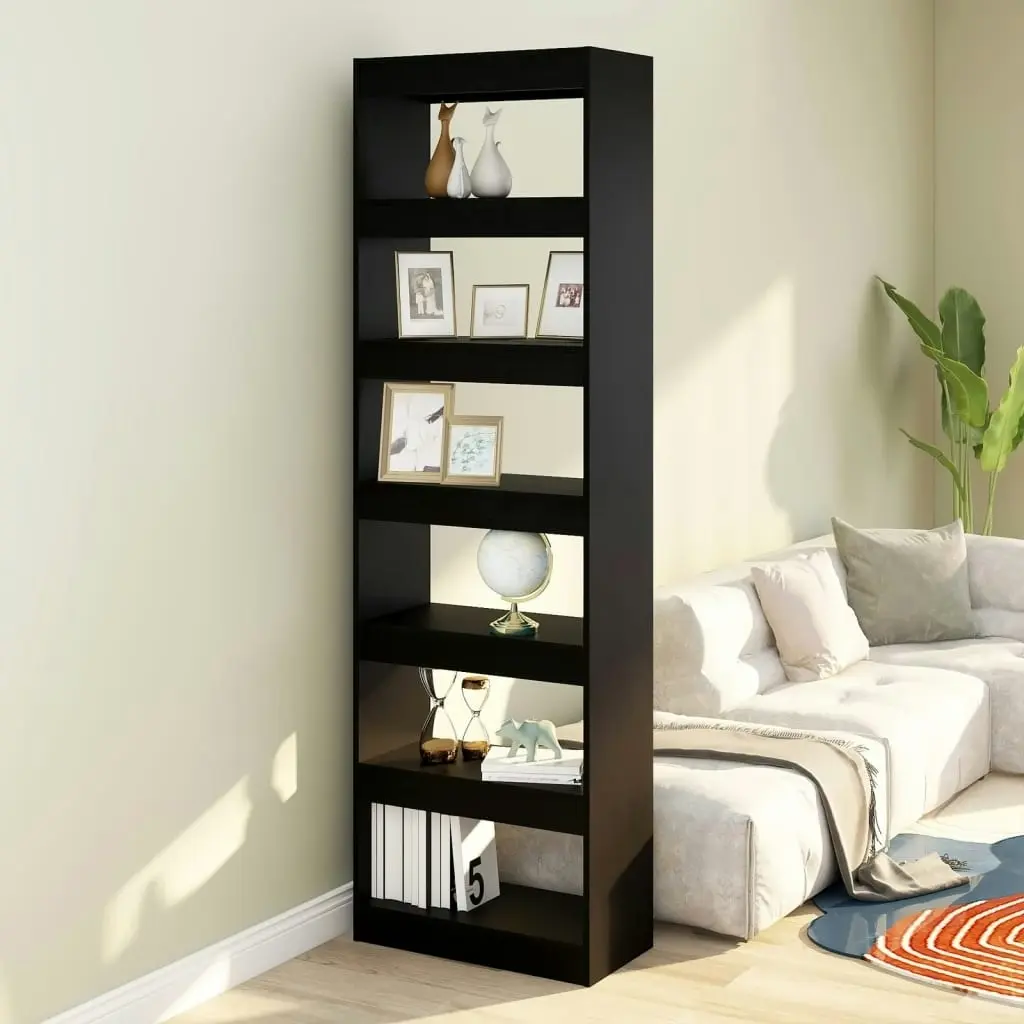 Book Cabinet/Room Divider Black 60x30x198 cm 811683