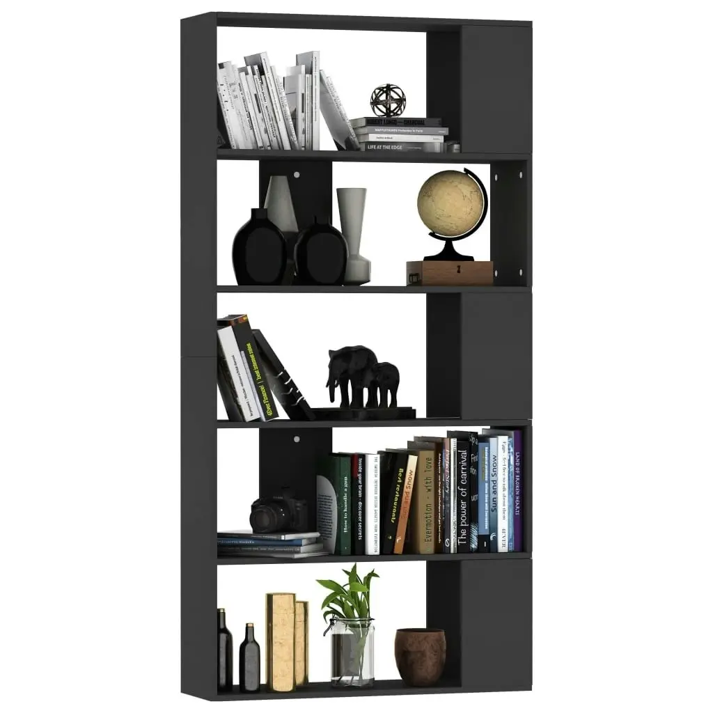 Book Cabinet/Room Divider Black 80x24x159 cm Engineered Wood 800100