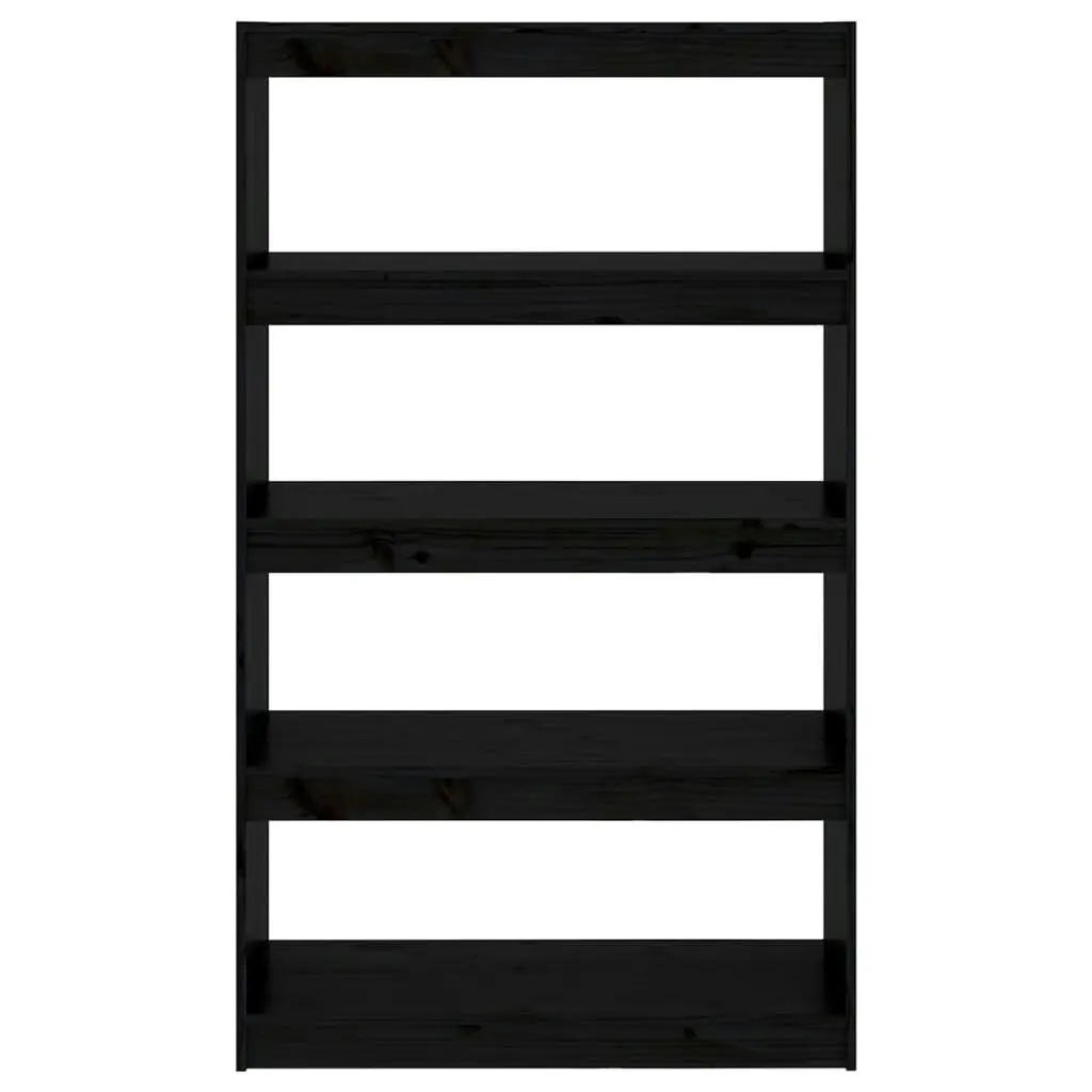 Book Cabinet/Room Divider Black 80x30x135.5 cm Solid Wood Pine 808197