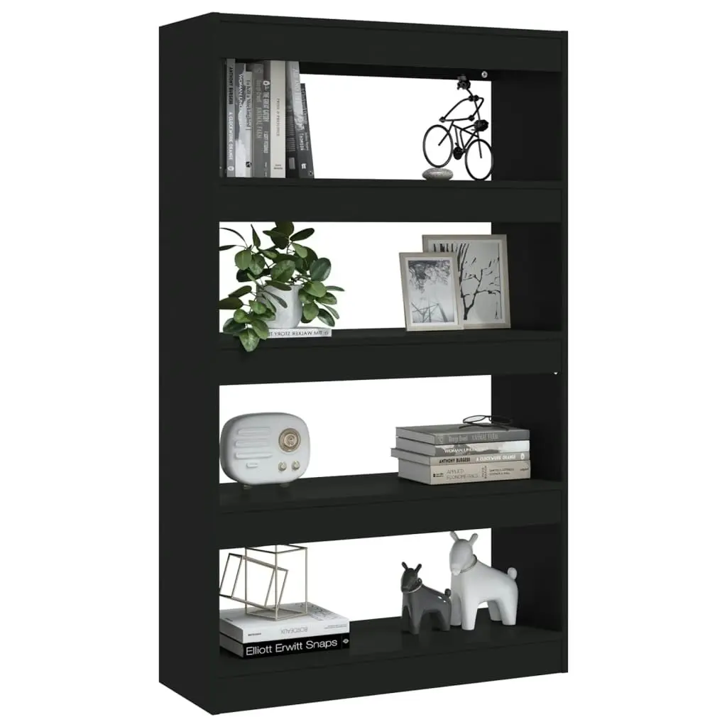 Book Cabinet/Room Divider Black 80x30x135 cm Engineered Wood 811710