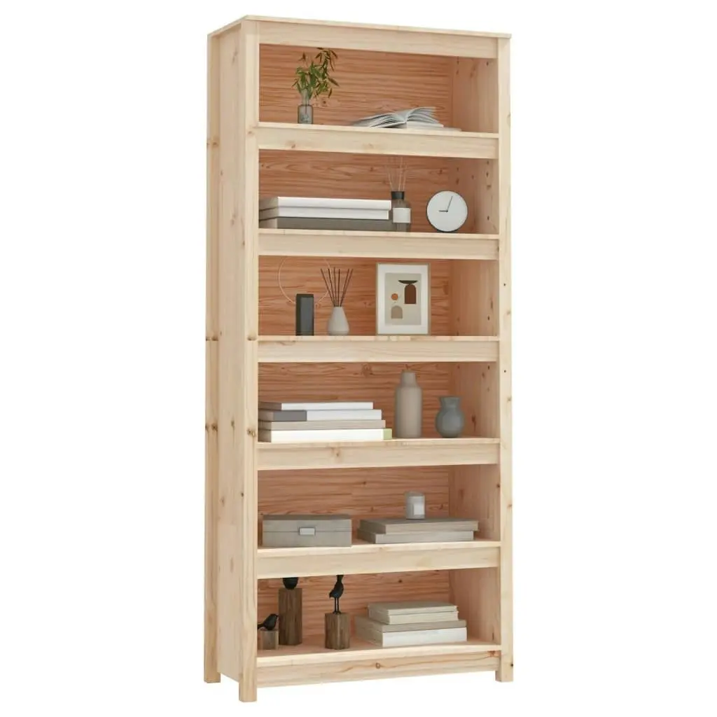 Book Cabinet 80x35x183 cm Solid Wood Pine 821694