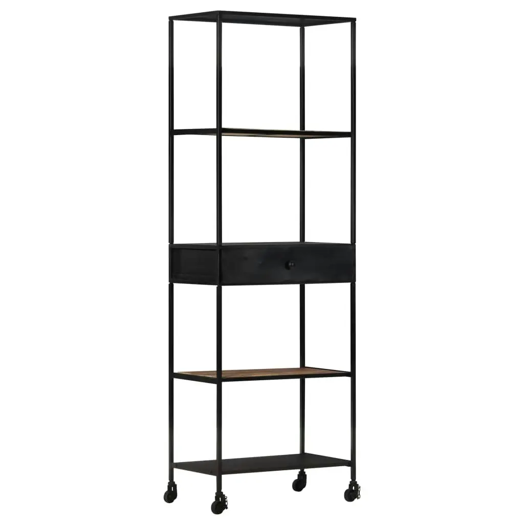 Book Cabinet 60x35x180 cm Rough Mango Wood & Iron 323735