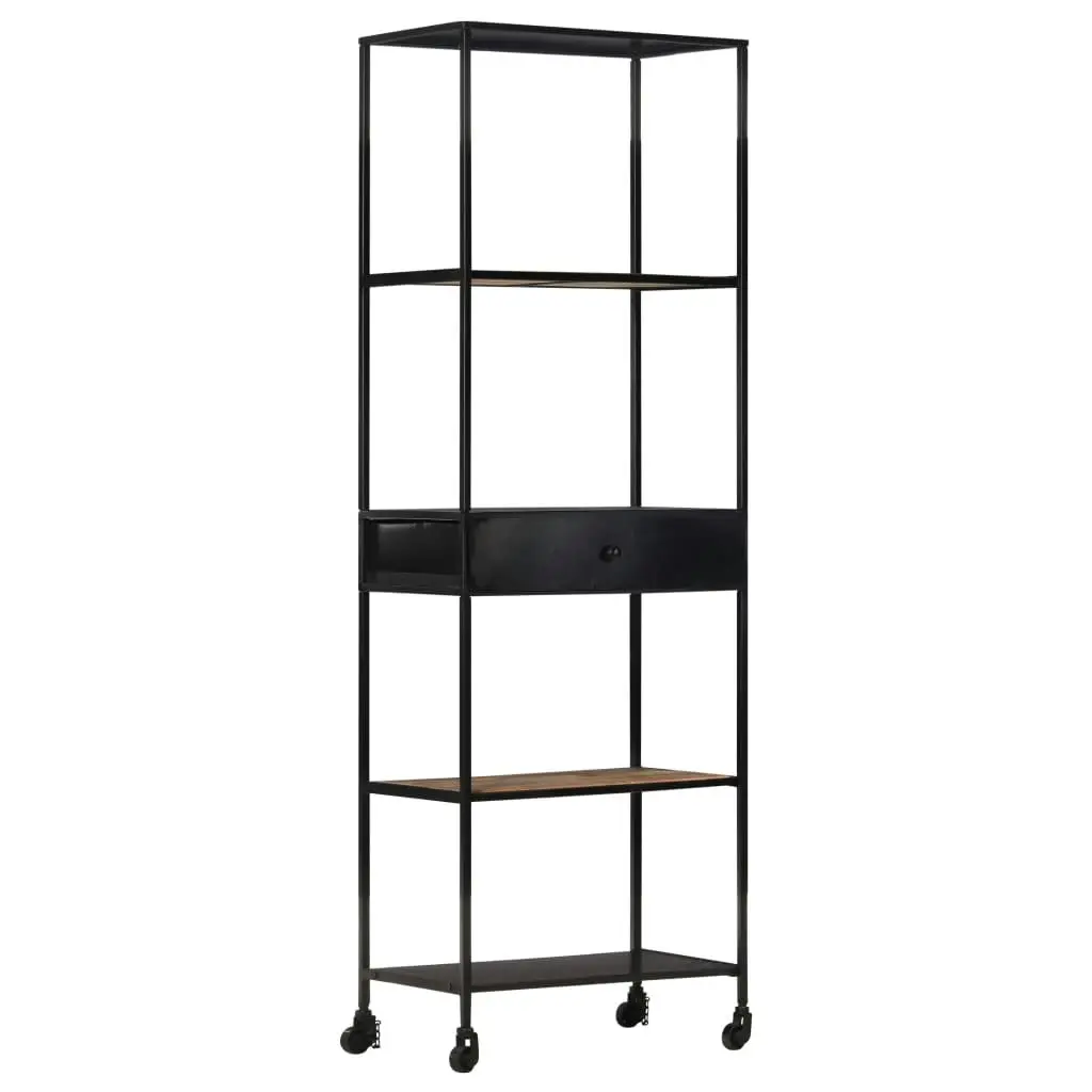 Book Cabinet 60x35x180 cm Rough Mango Wood & Iron 323735