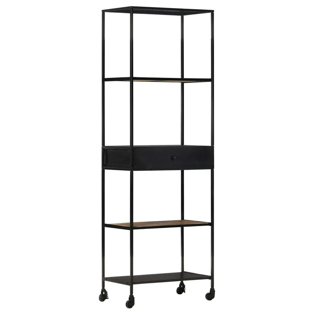 Book Cabinet 60x35x180 cm Rough Mango Wood & Iron 323735