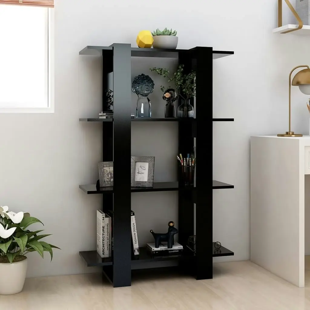 Book Cabinet/Room Divider Black 80x30x123.5 cm 811575