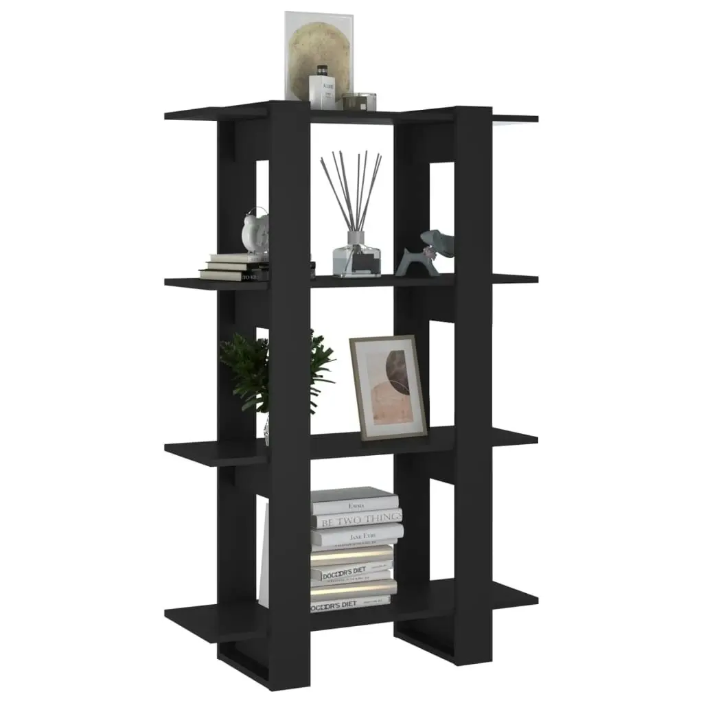 Book Cabinet/Room Divider Black 80x30x123.5 cm 811575