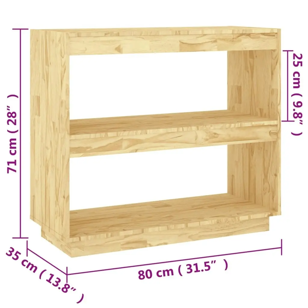 Book Cabinet 80x35x71 cm Solid Pinewood 810879