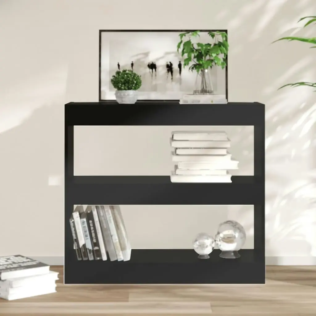 Book Cabinet/Room Divider Black 80x30x72 cm 811692