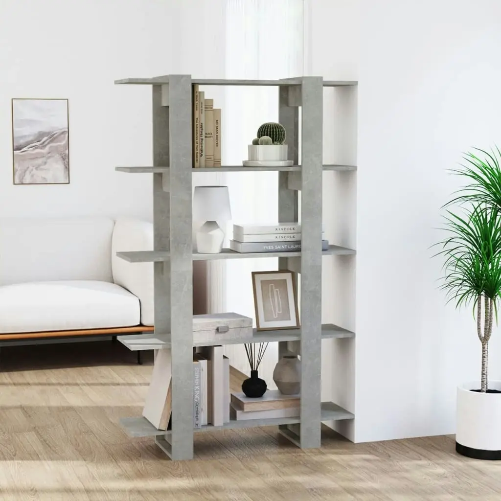 Book Cabinet/Room Divider Concrete Grey 100x30x160 cm 811533