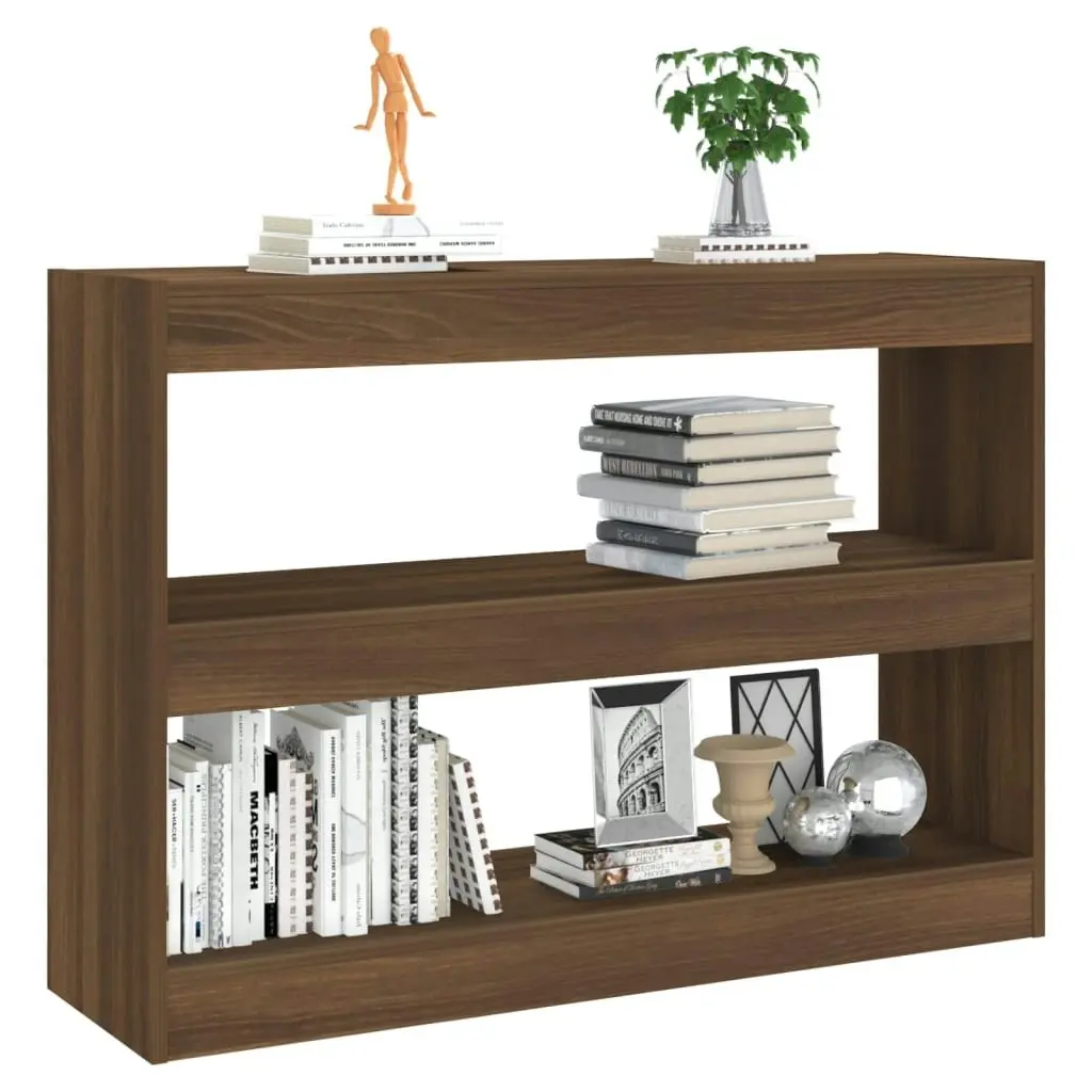 Book Cabinet/Room Divider Brown Oak 100x30x72 cm 813631