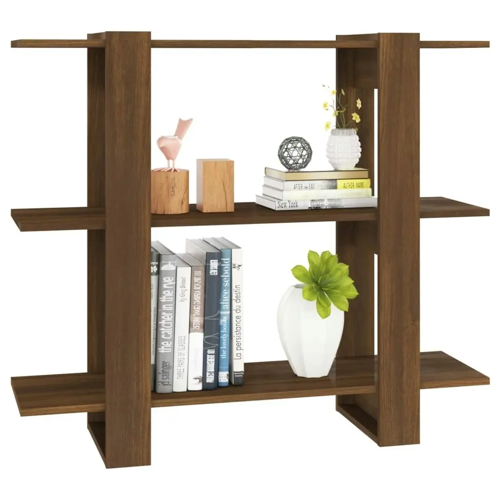 Book Cabinet/Room Divider Brown Oak 100x30x87 cm 813568