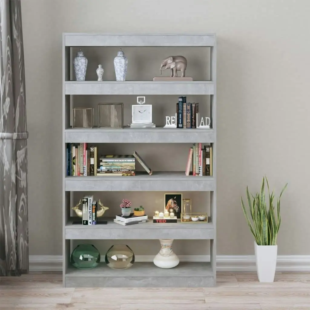 Book Cabinet/Room Divider Concrete Grey 100x30x166 cm 811767