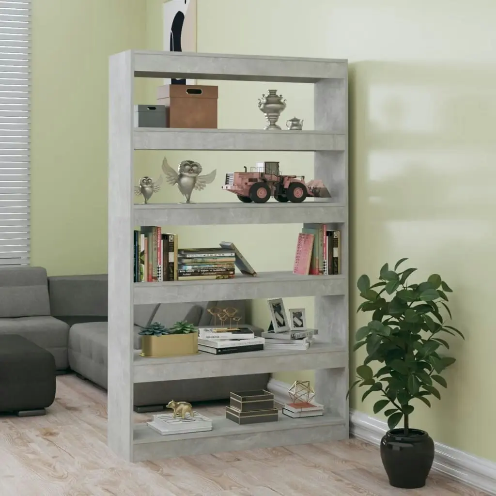 Book Cabinet/Room Divider Concrete Grey 100x30x166 cm 811767