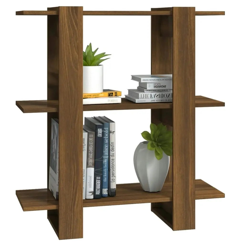 Book Cabinet/Room Divider Brown Oak 80x30x87 cm 813580