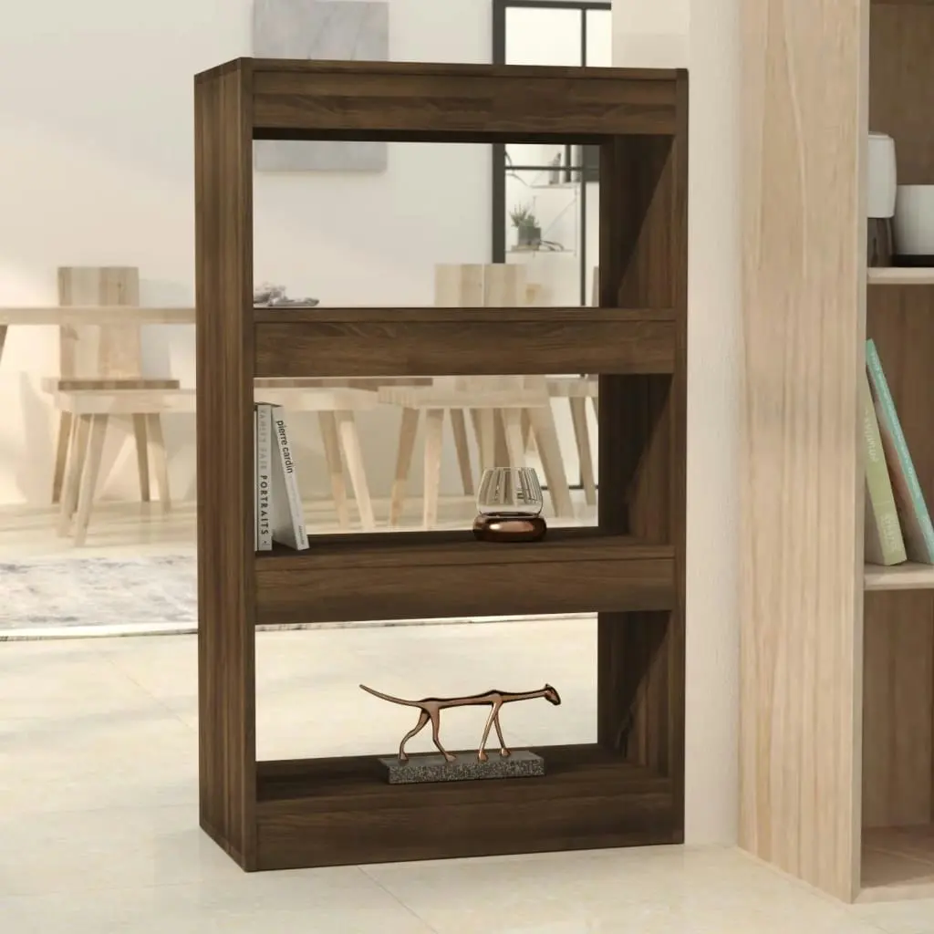 Book Cabinet/Room Divider Brown Oak 60x30x103 cm Engineered Wood 813604