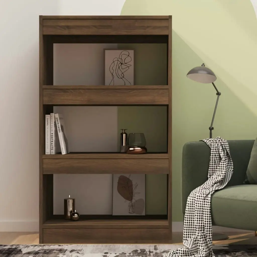 Book Cabinet/Room Divider Brown Oak 60x30x103 cm Engineered Wood 813604