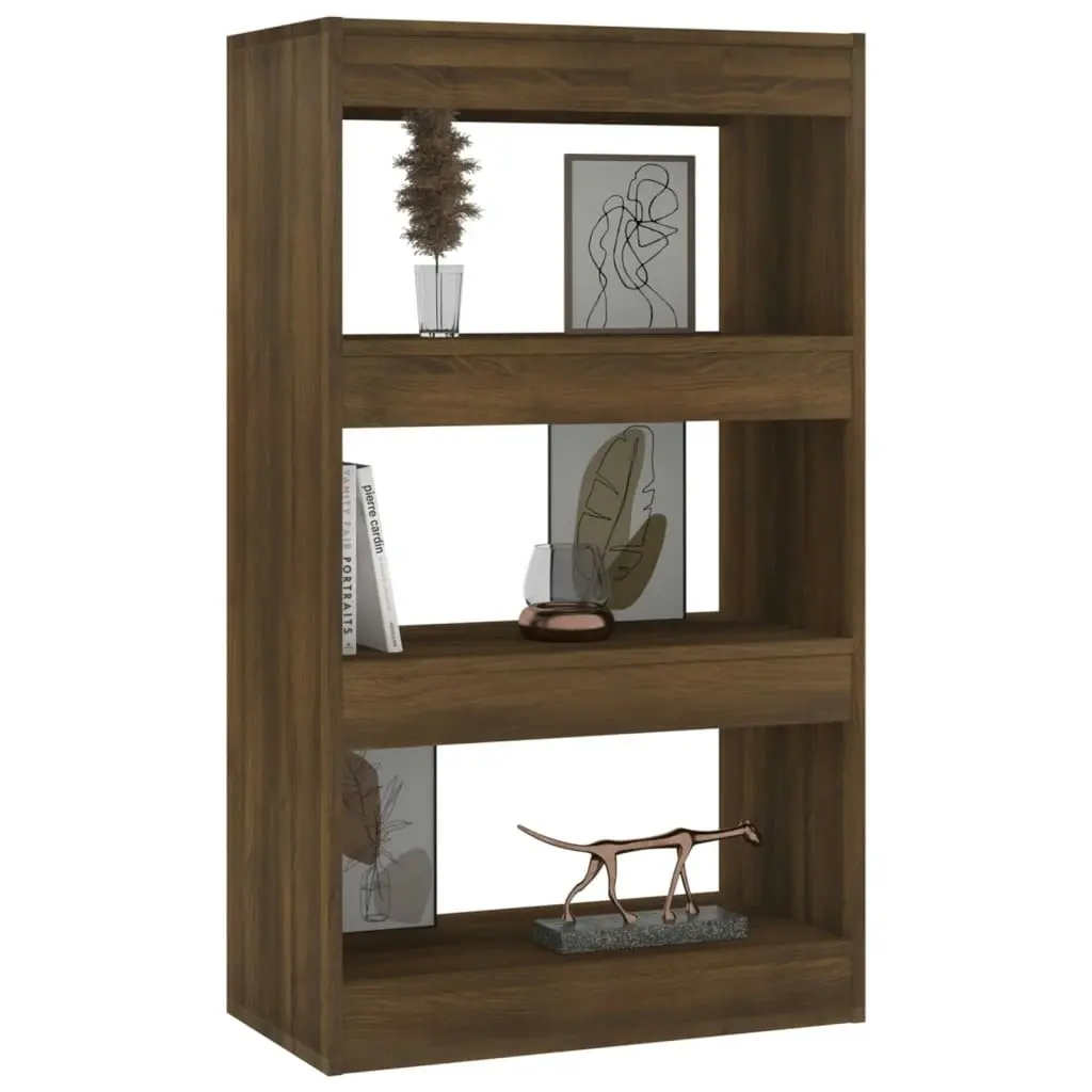 Book Cabinet/Room Divider Brown Oak 60x30x103 cm Engineered Wood 813604