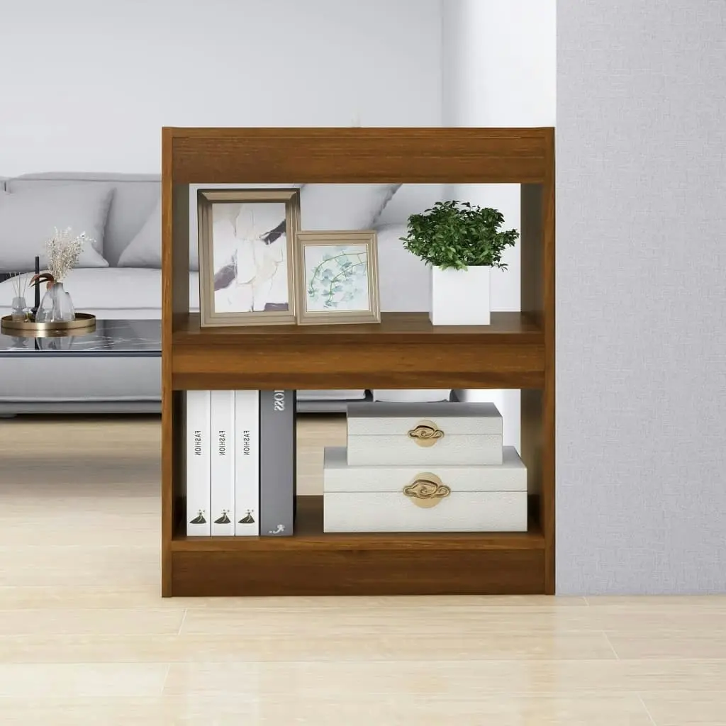 Book Cabinet/Room Divider Brown Oak 60x30x72 cm 813601