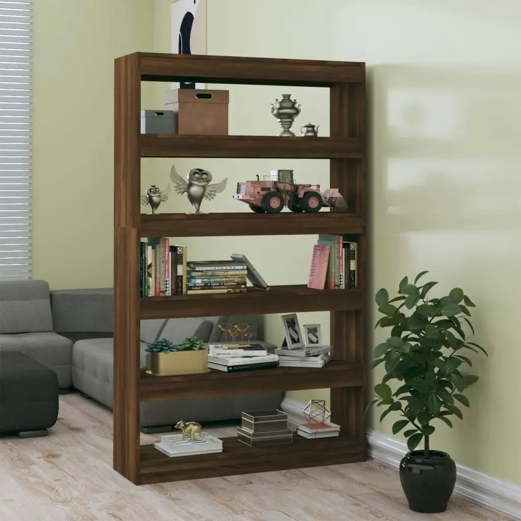 Book Cabinet/Room Divider Brown Oak 100x30x166 cm 813640