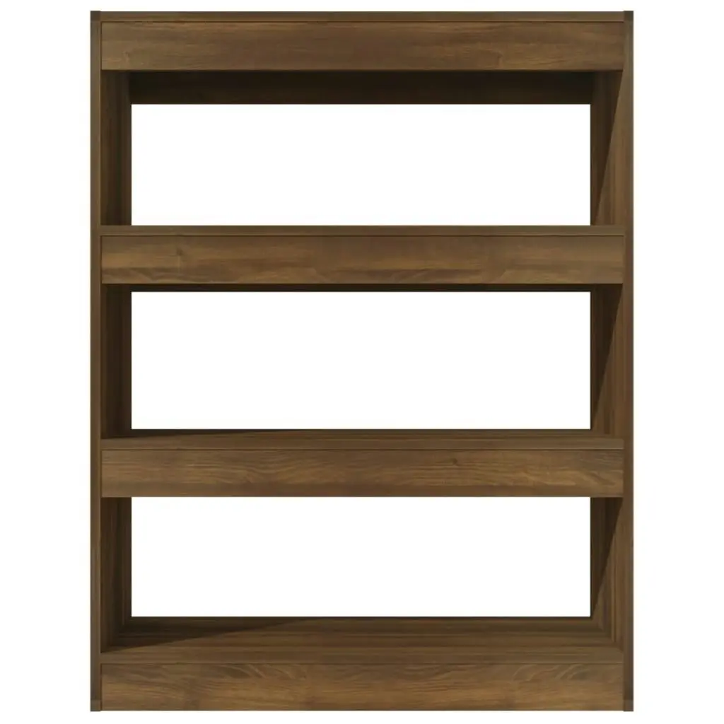 Book Cabinet/Room Divider Brown Oak 80x30x103 cm Engineered wood 813619