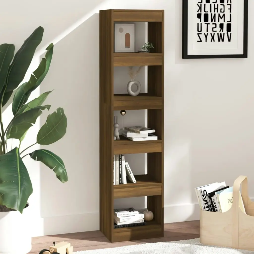 Book Cabinet/Room Divider Brown Oak 40x30x166 cm 813595