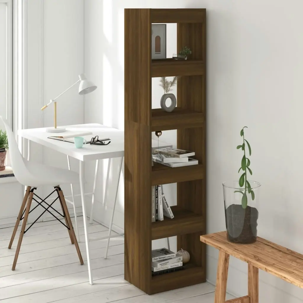 Book Cabinet/Room Divider Brown Oak 40x30x166 cm 813595