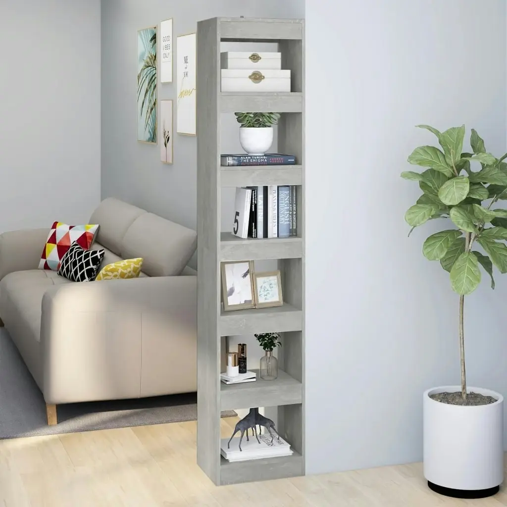 Book Cabinet/Room Divider Concrete Grey 40x30x198 cm 811641