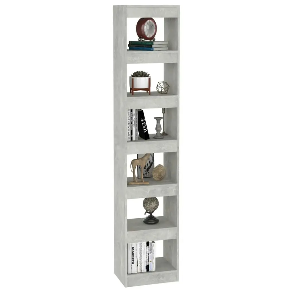 Book Cabinet/Room Divider Concrete Grey 40x30x198 cm 811641