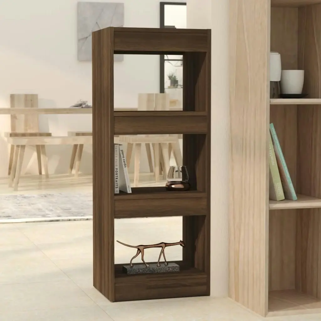 Book Cabinet/Room Divider Brown Oak 40x30x103 cm Engineered Wood 813589