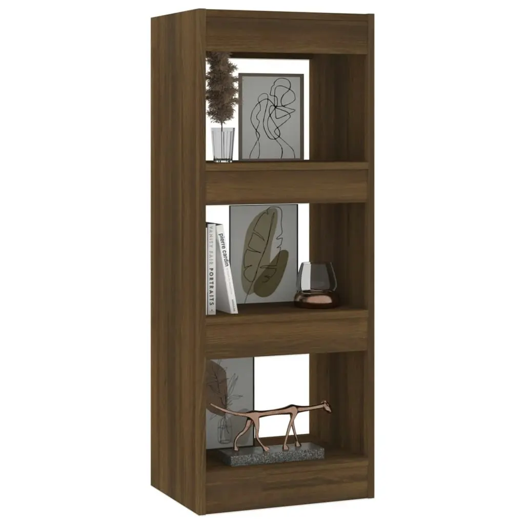 Book Cabinet/Room Divider Brown Oak 40x30x103 cm Engineered Wood 813589