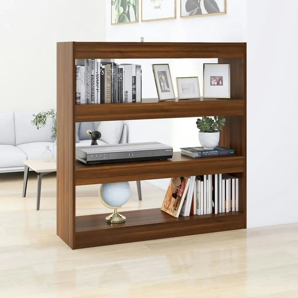 Book Cabinet/Room Divider Brown Oak 100x30x103 cm 813634