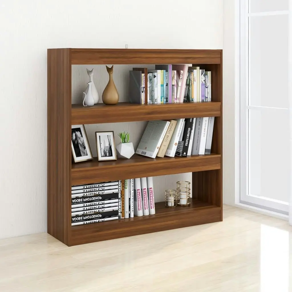 Book Cabinet/Room Divider Brown Oak 100x30x103 cm 813634