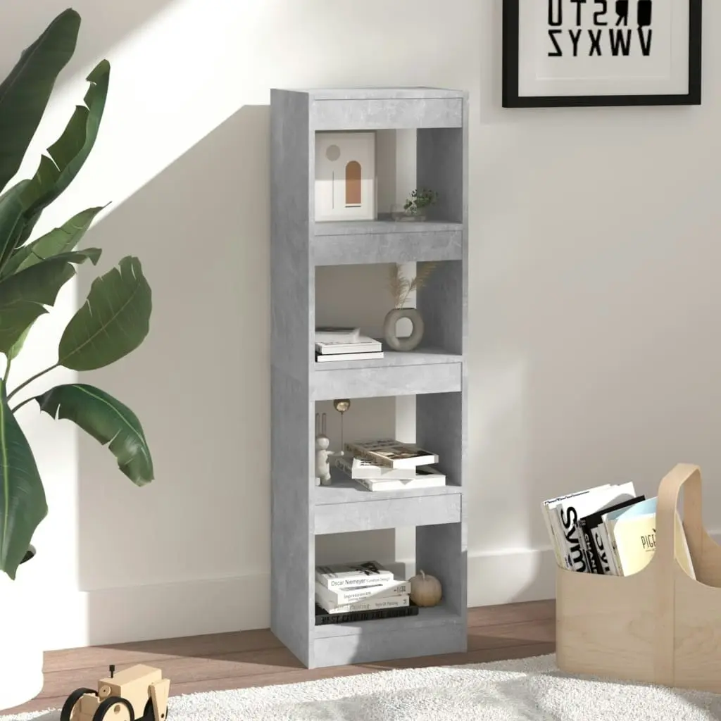 Book Cabinet/Room Divider Concrete Grey 40x30x135 cm 811623