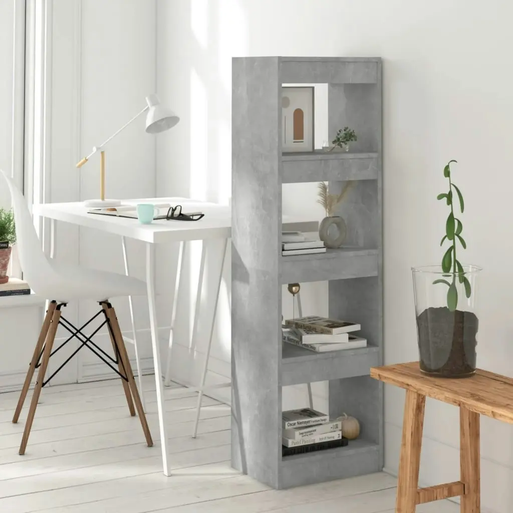 Book Cabinet/Room Divider Concrete Grey 40x30x135 cm 811623