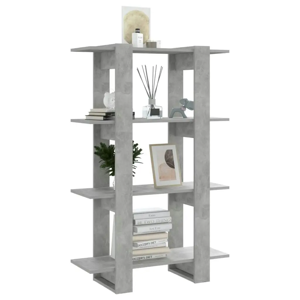 Book Cabinet/Room Divider Concrete Grey 80x30x123.5 cm 811578