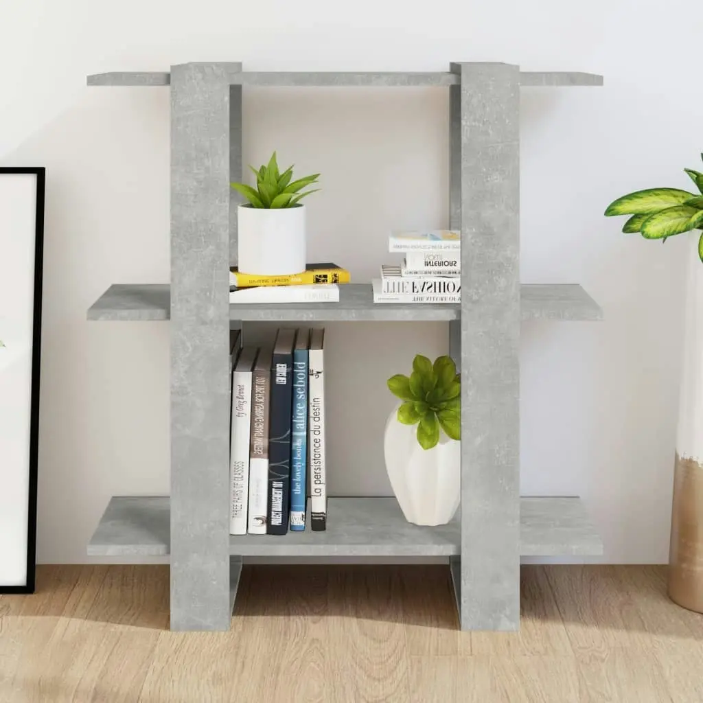 Book Cabinet/Room Divider Concrete Grey 80x30x87 cm 811587