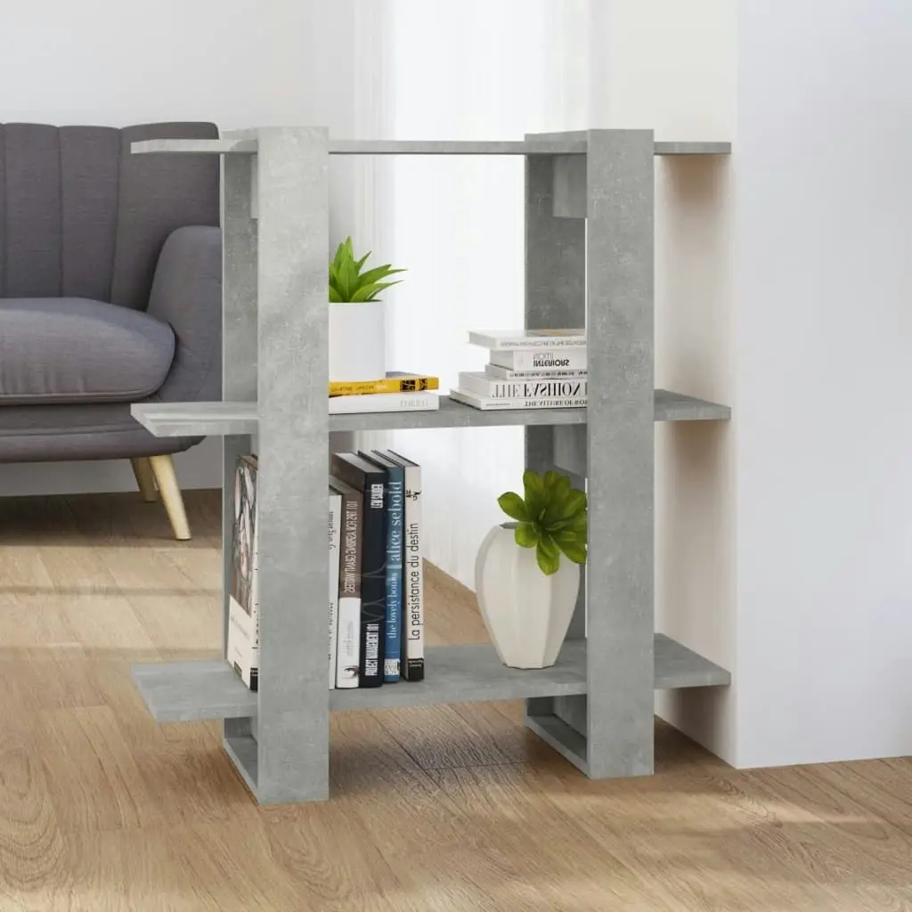 Book Cabinet/Room Divider Concrete Grey 80x30x87 cm 811587